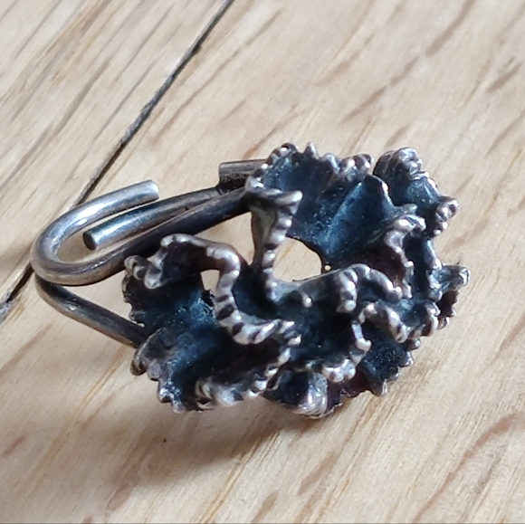 Antique Jewelry - Antique sterling artisan made ring